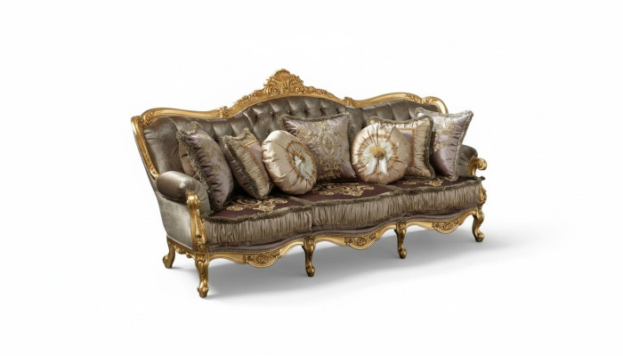 Sofa 3-zits banken Bankstellen Art deco Driezits textielbanken Bank gestoffeerd Nieuw
