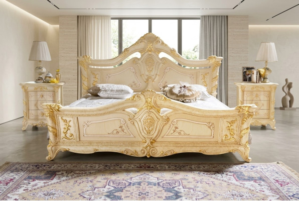 Slaapkamerset Design Art deco Luxe Bedden Bed Nachtkastje 3 delig.