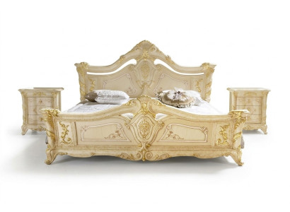 Slaapkamerset Design Art deco Luxe Bedden Bed Nachtkastje 3 delig.