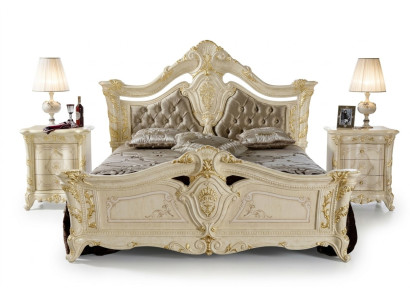 Ontwerpmeubelen Moderne bed 2x nachtkastje 3-delige slaapkamerset Luxe