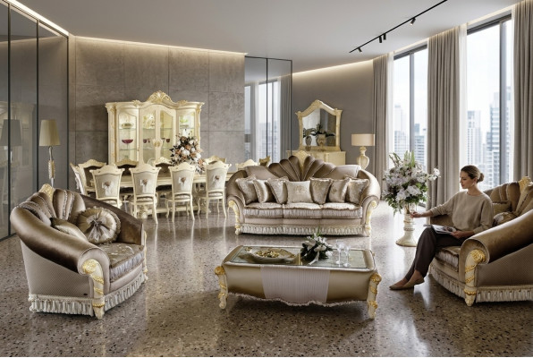 Polster banken sets luxe sofagarnituur 3+1+1 zits set design sofa nieuw