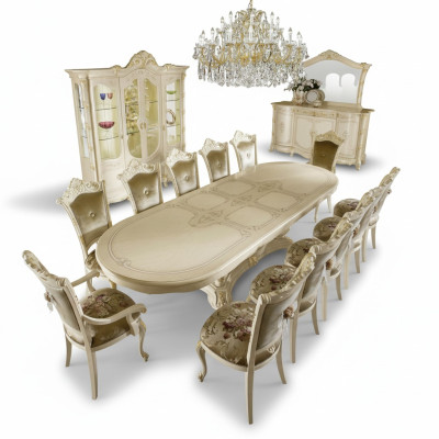 Eetkamerset Eetgroep Houten Tafel Tafels Complete Set Eettafel 12 Stoelen 13-delig
