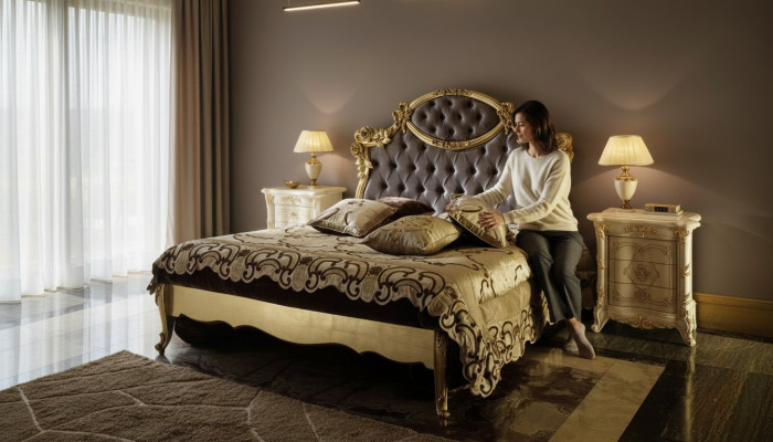 Klassiek bed Luxe bedden Chesterfield slaapkamer hotel barok meubilair Nieuw