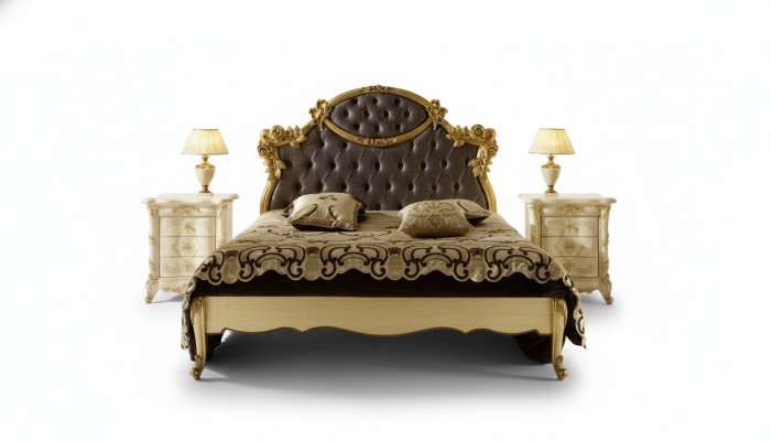Bed Slaapkamer Set Design Meubels Klassiek Luxe Bedden Nieuw 2x Nachtkastje 3-delige.