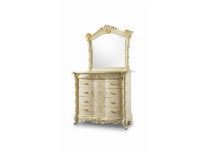 Laden Italië Meubel 2-delige massief houten dressoirset met spiegel sideboard