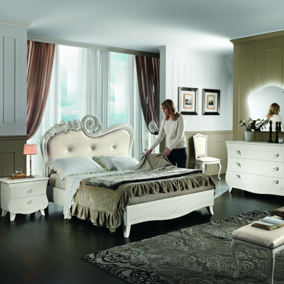 Compleet set bed nachtkastje commode nieuw design slaapkamer 5-dlg. Slaapkamer.