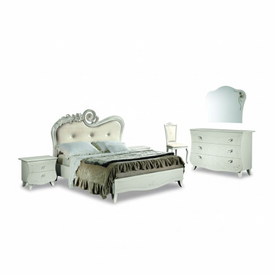Compleet set bed nachtkastje commode nieuw design slaapkamer 5-dlg. Slaapkamer.