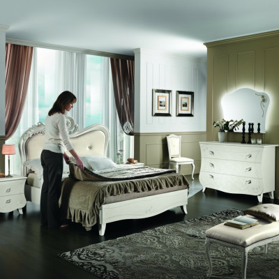 Ontwerpmeubels Klassiek Luxe Bedden Nieuw Bed 2x Nachtkastje Slaapkamerset 3-delig