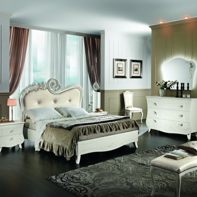 Ontwerpmeubels Klassiek Luxe Bedden Nieuw Bed 2x Nachtkastje Slaapkamerset 3-delig