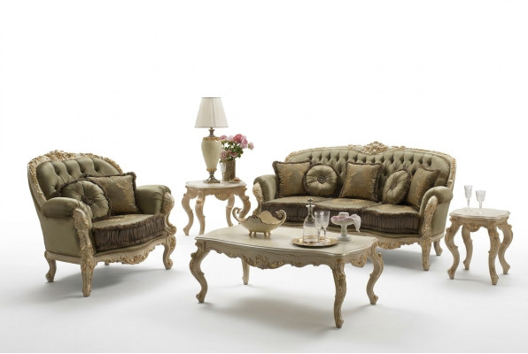 Zitbankstel 3+2 zits Design bekleden bankstellen Textiel Relax Klassiek Nieuw Bruin