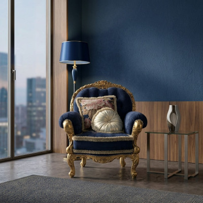 Nieuwe fauteuils bankstellen bank klassiek textiel klassieke meubels luxe 1-zitsbank