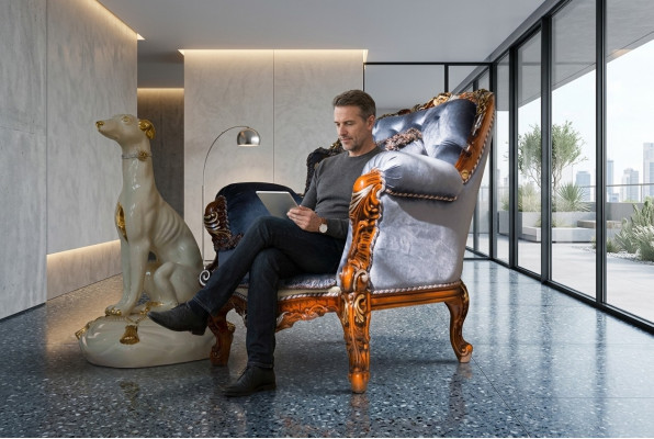 Ontwerp Luxe Klassieke Stoffen Fauteuil 1-Zits Bank Beklede Banken Eenzits