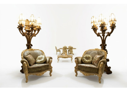 Fauteuil Design Bankstel 2-dlg. Relax Stof Lounge Luxe TV-club Bekleed Zitter