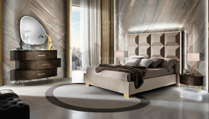 Bedset Ontwerp Klassiek Bed Nachtkastje Commode 4-delig Slaapkamer