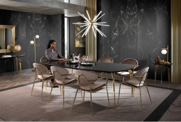 Eettafel Design Meubels Italië Luxe Eetkamertafel Eettafels Marmer Roestvrij Staal