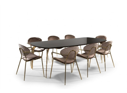 Meubilair inrichtingsgroep tafel + 6 stoelen set eettafel set eetkamer 7-delig.
