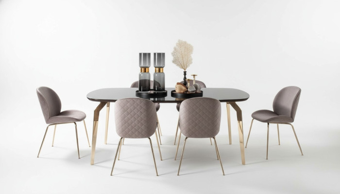 Garnituur Tafel Tafels Luxe Hout Meubels Nieuw Eetkamer Groep Compleet Set 7-delig
