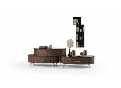 Woonkamerset ontwerp 2x dressoir wandplank woonwand planken kasten 4-delig.
