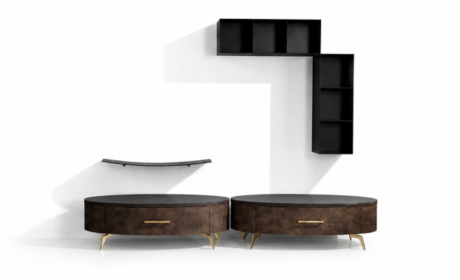 Woonkamer boekenkast set van 4. Design woonkamerkast RTV-zijlaag bord.