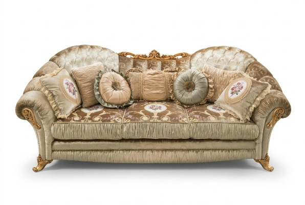 Barok Rococo 3-zits bank Stoffen bank Luxe design Italiaanse meubels