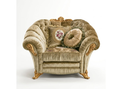 Ontwerper Armstoel Gestoffeerde Bank Zitter Barok Rococo Woonkamer Fauteuil Lounge