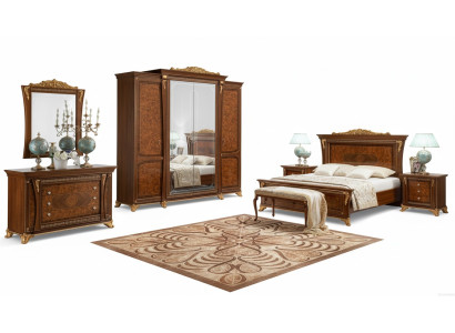 Barok Rococo Luxe Set Beddensets Nachtkastje Kledingkast 7-delig Slaapkamer