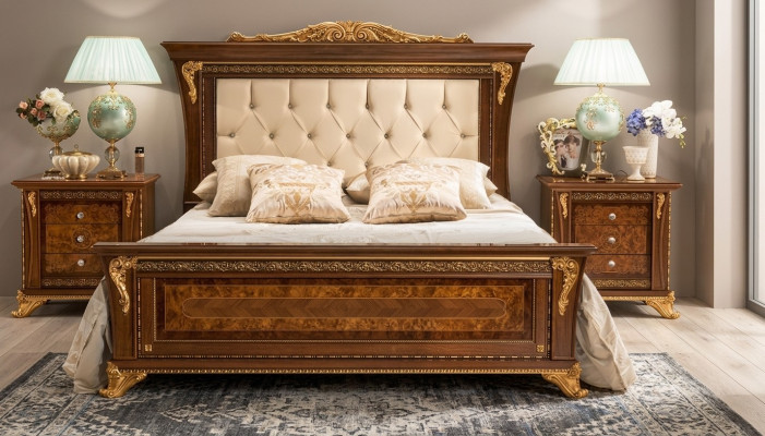 Tweepersoons massief houten slaapkamerbedden Ontwerpbed MobilPiu Luxe