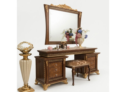 Kaptafel met spiegelconsole commode slaapkamer krukje compleet