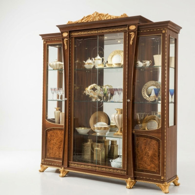 Vitrine Eetkamer dressoir Houten kasten Meubels Woonkamer dressoir Glas Kast