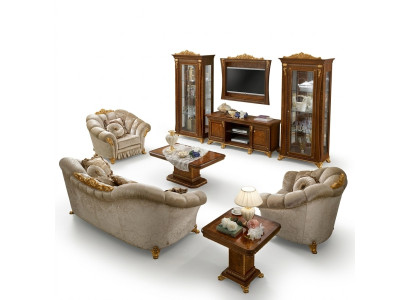 Bankstel 3+1+1 Zit Set Design Banken Beklede Bankstellen Textiel Relax Bank Nieuw