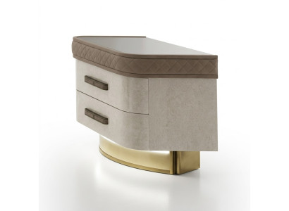Slaapkamerconsoles Nachtkastje Bijzettafel Modern Design Meubels Hout Beige Nieuw
