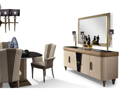 Meubels ladenkast kast ontwerp luxe dressoir 2-delige ladekast met spiegel console