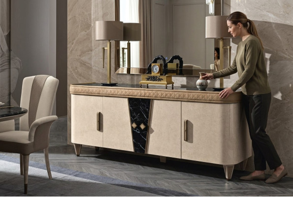 Laden dressoir Sideboard Beige sideboards Massief houten kast meubels laden
