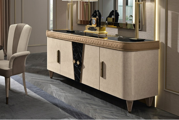 Laden dressoir Sideboard Beige sideboards Massief houten kast meubels laden