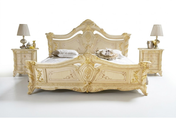 Tweepersoonsbed Bedden Slaapkamer Meubels Massief hout MobilPiu Luxury Bed
