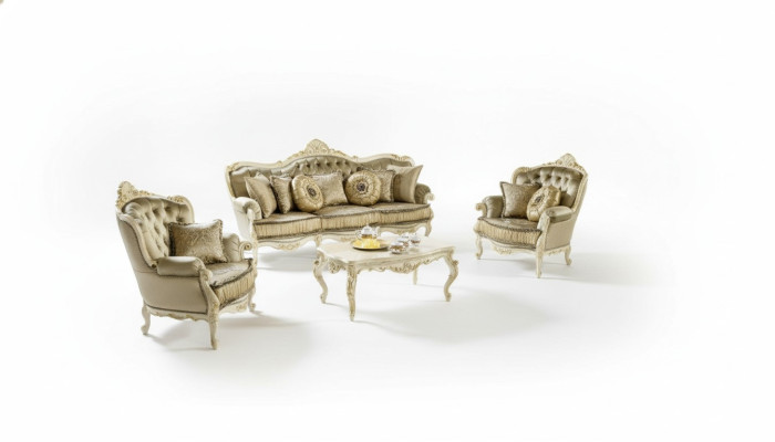 Volledige set bankstel 3 1 1-zits + salontafel Designer woonlandschap bank