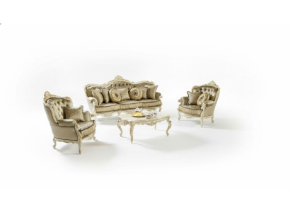 Volledige set bankstel 3 1 1-zits + salontafel Designer woonlandschap bank