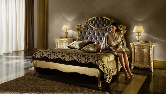 Chesterfield Klassiek Bed Luxe Meubels Barok Hotel Lederen Slaapkamer Bedden.