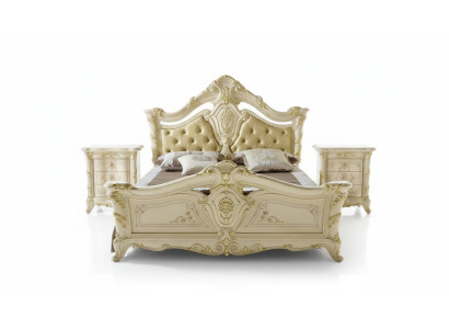 Klassiek bed Luxe Chesterfield hout Slaapkamer Hotel Barokmeubels Bedden