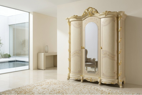 Klassieke massief houten kledingkast houten slaapkamer rek kast kast