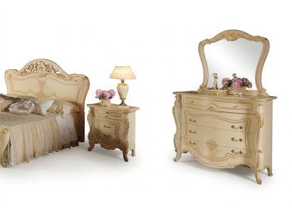 Ontwerpmeubelkastgroep Nieuw Luxe 2-delige ladekast Spiegel Houten set Klassiek