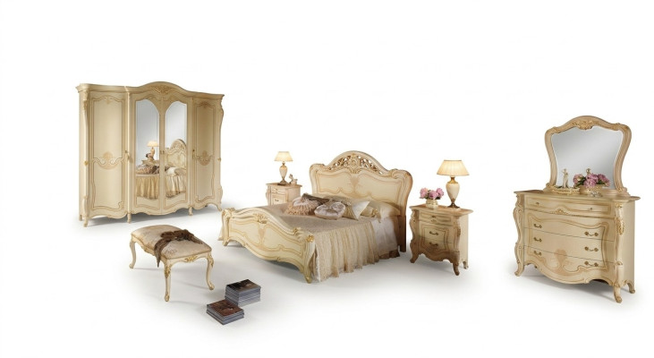 Slaapkamer Design Luxe Set Bedden Sets Bed Nachtkastje Kledingkast 7-delig.