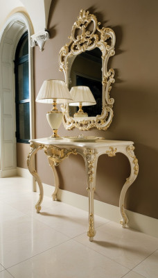 Console nachtkastje slaapkamer bijzettafel klassiek design meubels hout nieuw.