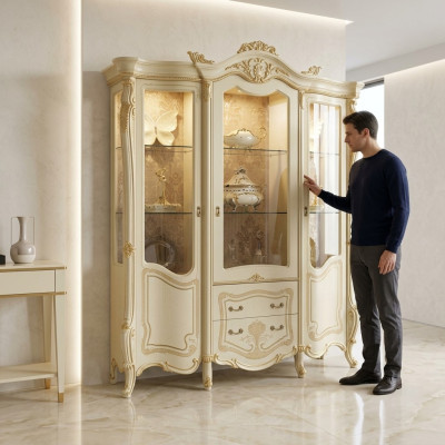 Vitrine Dressoir Buffetkast Italiaanse meubels Inrichting Rekken Vitrines