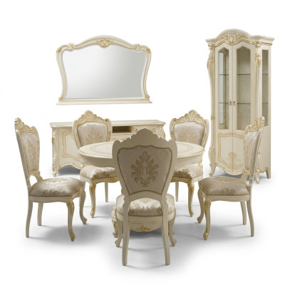 Eetkamer set tafel + 4 stoelen eetkamerstoel set tafel groep garnituur 5-delig.