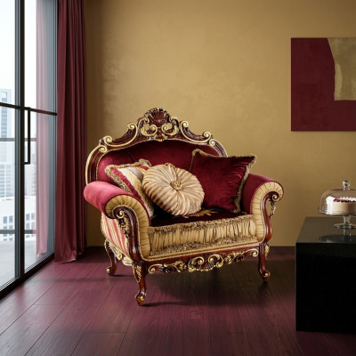 Fauteuil Ontwerp Bank Bank Ontspannen Stof Lounge Club Zitplaatsen Luxe Turkoois Barok Nieuw