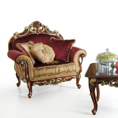Fauteuil Ontwerp Bank Bank Ontspannen Stof Lounge Club Zitplaatsen Luxe Turkoois Barok Nieuw