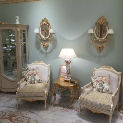 Fauteuil Bank Salontafel Tafel Banken Woonkamer Set 2x Fauteuil Bijzettafel 3-delig