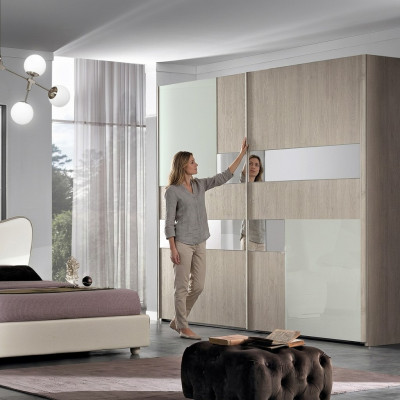 Kledingkast MobilPiu Luxury Massief houten slaapkamerkast Kasten Nieuw