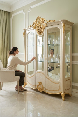 Vitrinekast Vitrinekasten Design Italiaanse meubels Woonkamer Nieuw